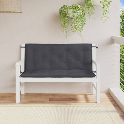 vidaXL Coussins de banc de jardin lot de 2 anthracite mélangé tissu