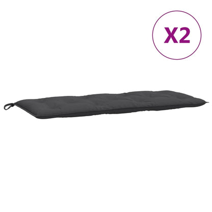vidaXL Coussins de banc de jardin lot de 2 anthracite mélangé tissu