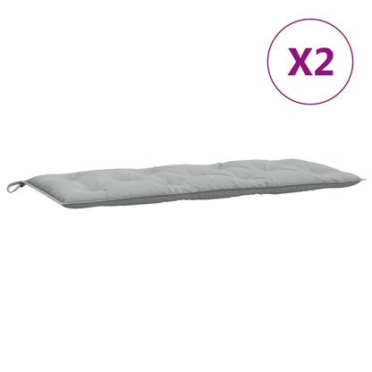 vidaXL Coussins de banc de jardin lot de 2 gris clair mélangé tissu