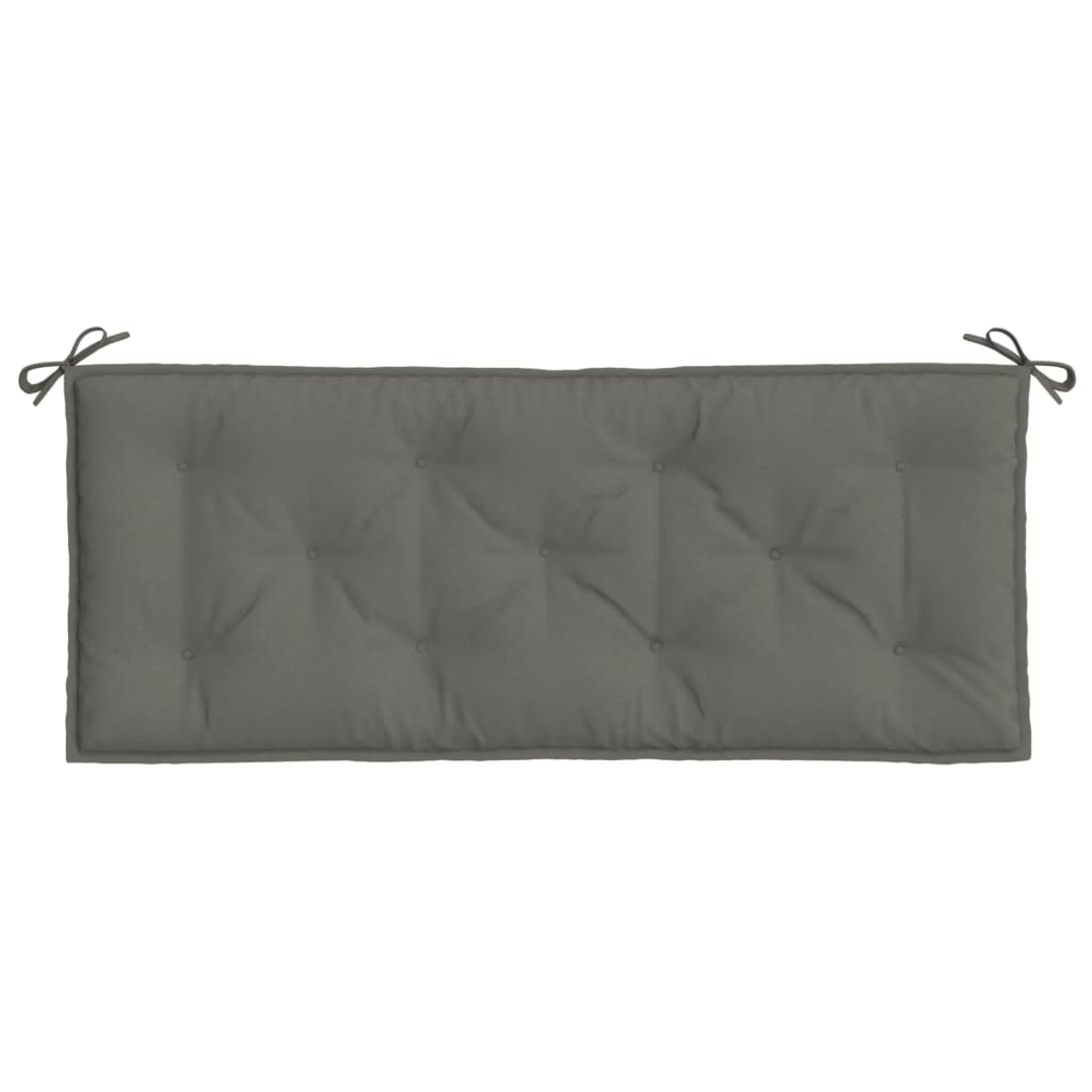 vidaXL Coussins de banc de jardin lot de 2 gris foncé mélangé tissu