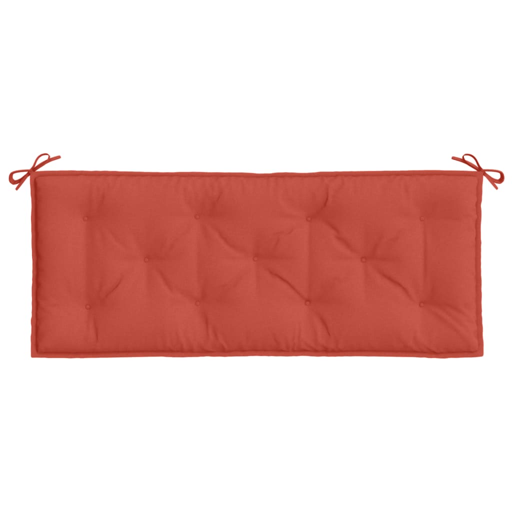 vidaXL Coussins de banc de jardin lot de 2 rouge mélangé tissu