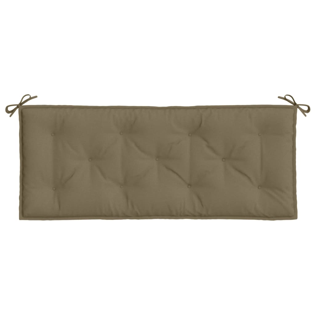 vidaXL Coussins de banc de jardin lot de 2 taupe mélangé tissu