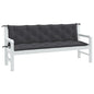 vidaXL Coussins de banc de jardin lot de 2 anthracite mélangé tissu