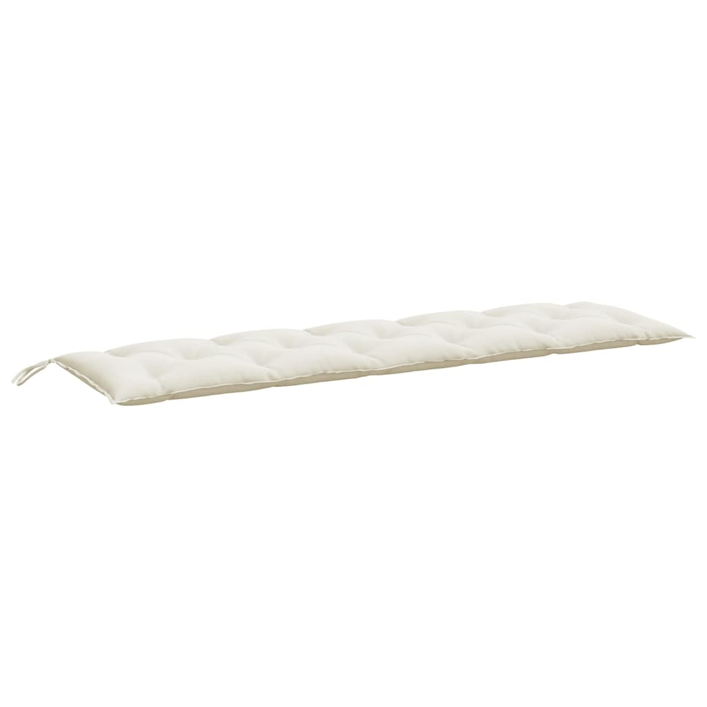 vidaXL Coussins de banc de jardin lot de 2 crème mélangé tissu