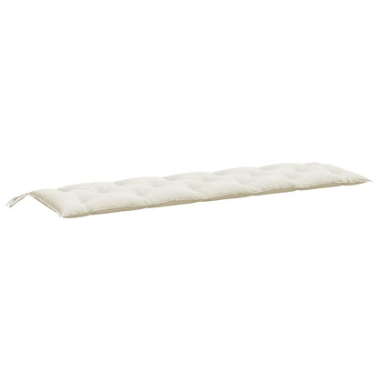vidaXL Coussins de banc de jardin lot de 2 crème mélangé tissu