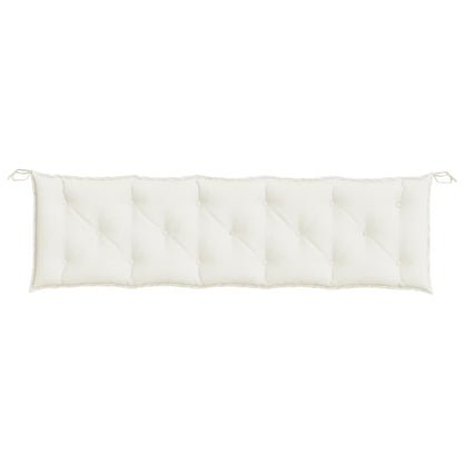 vidaXL Coussins de banc de jardin lot de 2 crème mélangé tissu