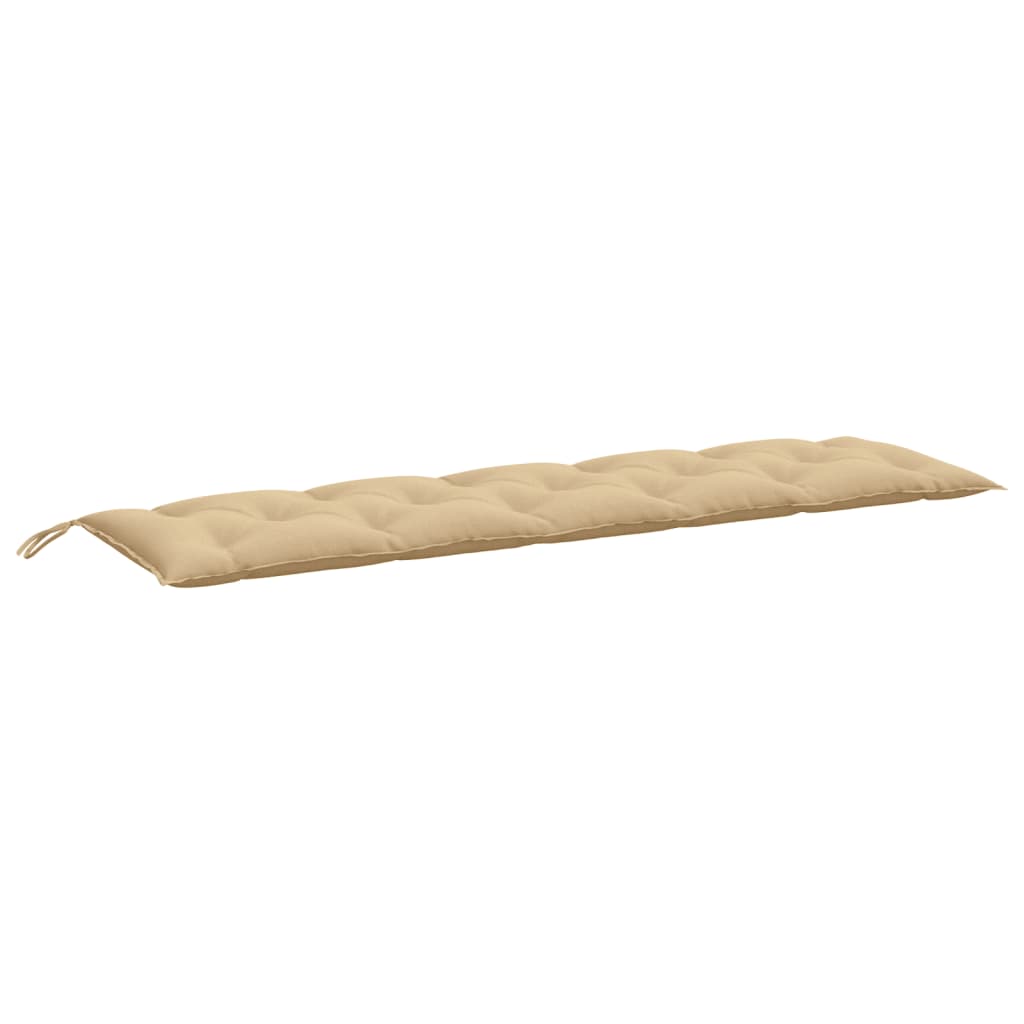 vidaXL Coussins de banc de jardin lot de 2 beige mélangé tissu