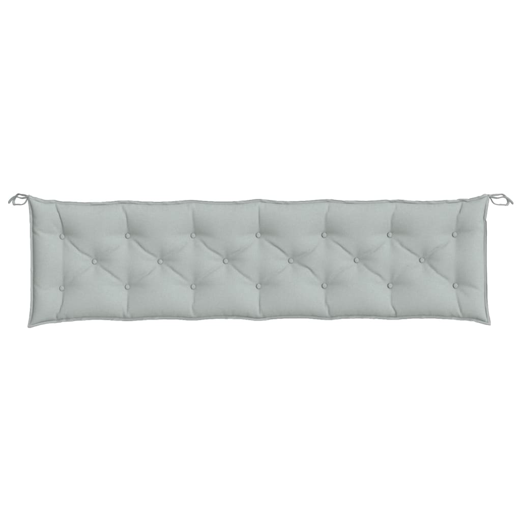 vidaXL Coussins de banc de jardin lot de 2 gris clair mélangé tissu