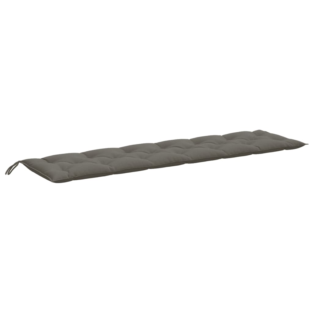 vidaXL Coussins de banc de jardin lot de 2 gris foncé mélangé tissu