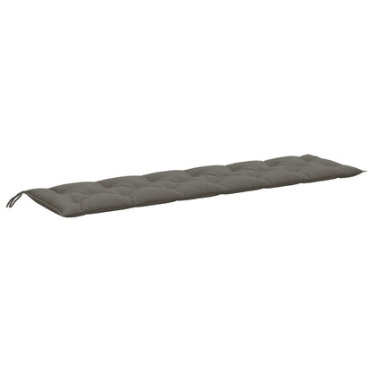 vidaXL Coussins de banc de jardin lot de 2 gris foncé mélangé tissu
