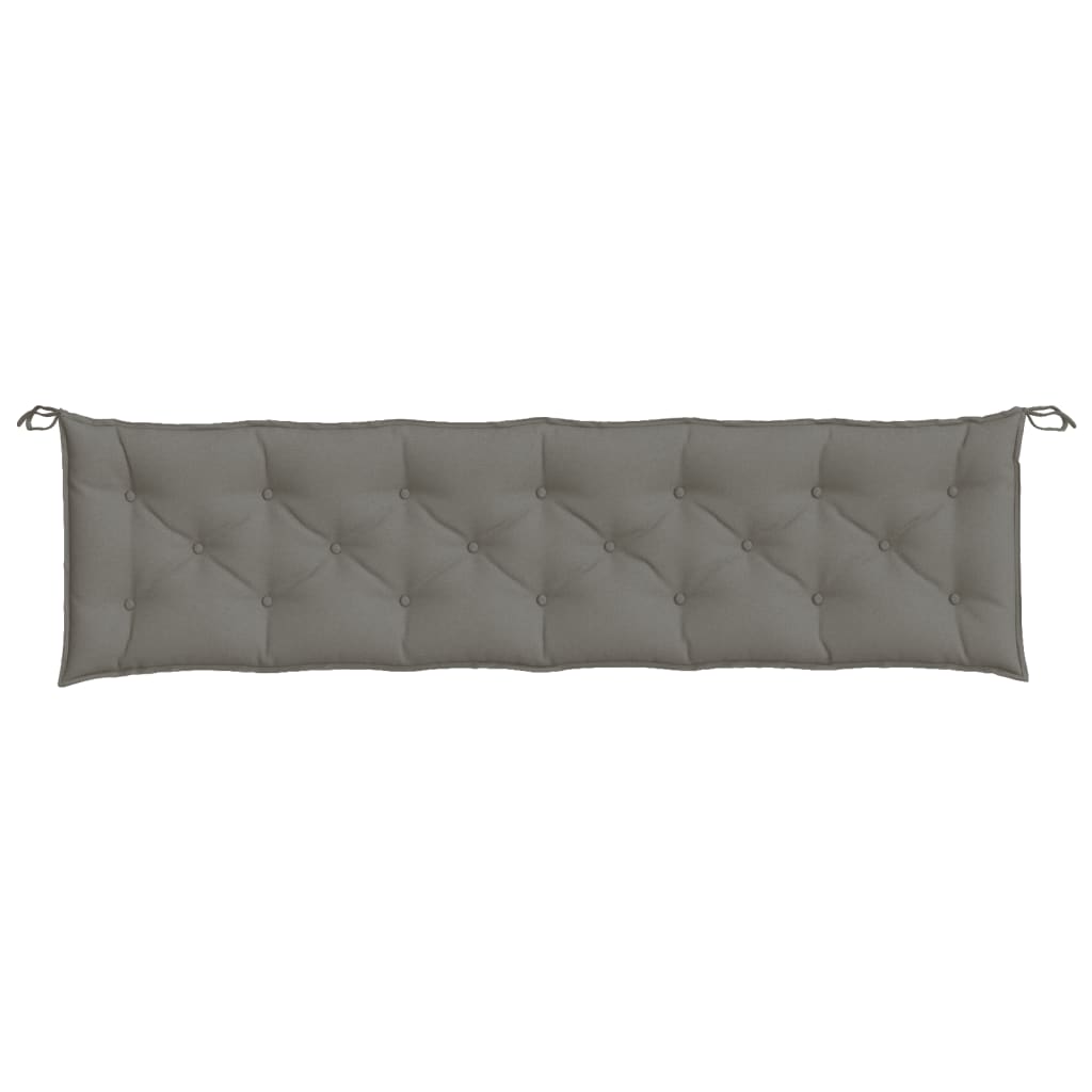 vidaXL Coussins de banc de jardin lot de 2 gris foncé mélangé tissu
