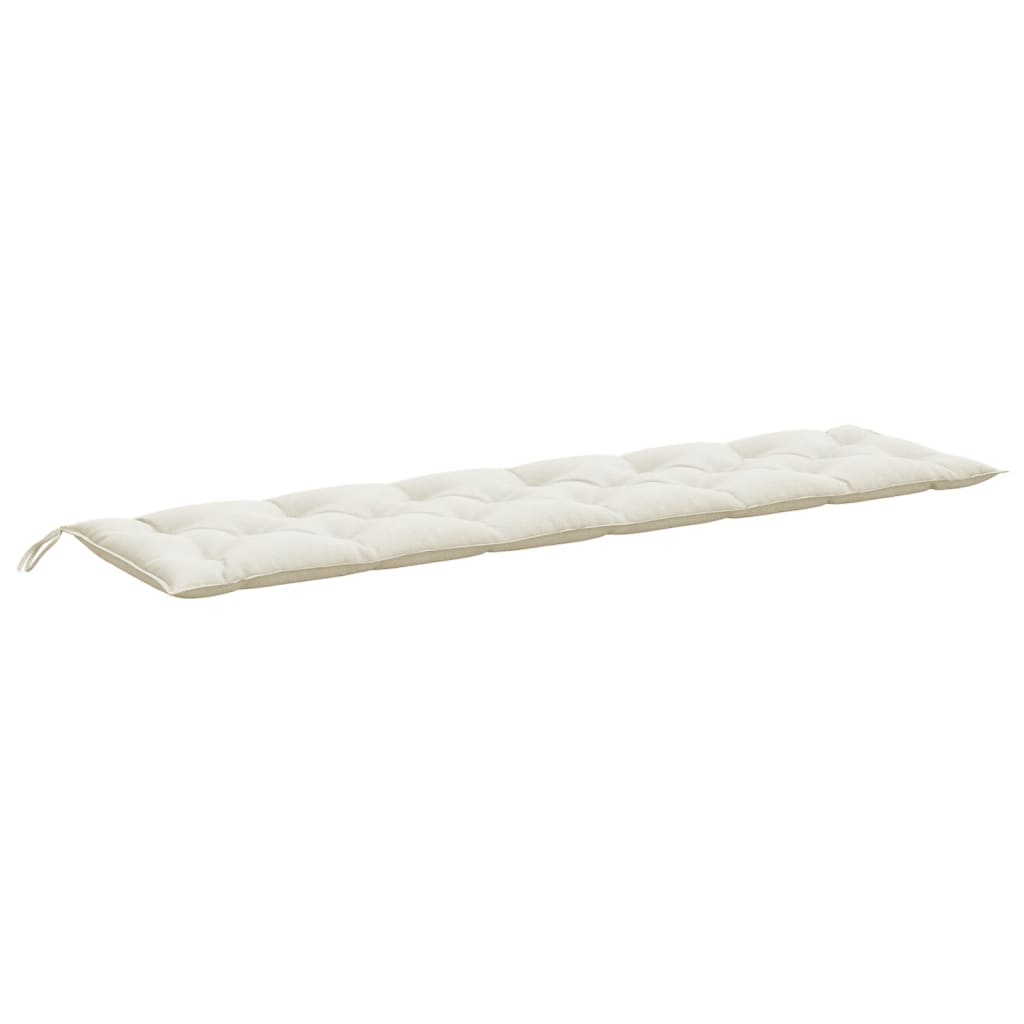 vidaXL Coussins de banc de jardin lot de 2 crème mélangé tissu
