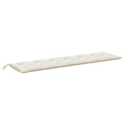 vidaXL Coussins de banc de jardin lot de 2 crème mélangé tissu