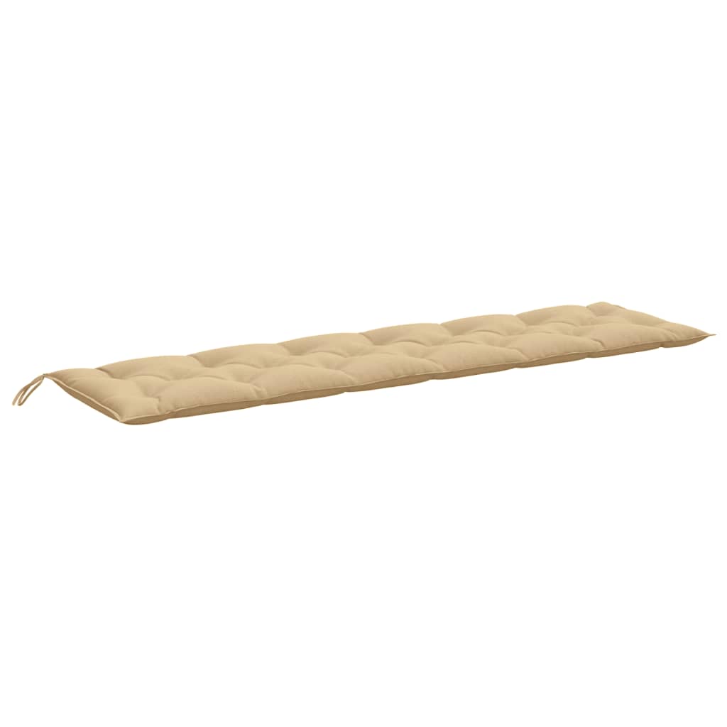 vidaXL Coussins de banc de jardin lot de 2 beige mélangé tissu
