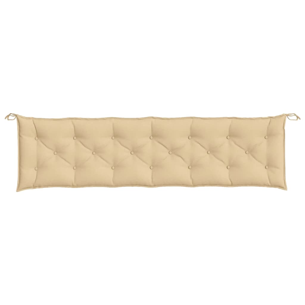 vidaXL Coussins de banc de jardin lot de 2 beige mélangé tissu