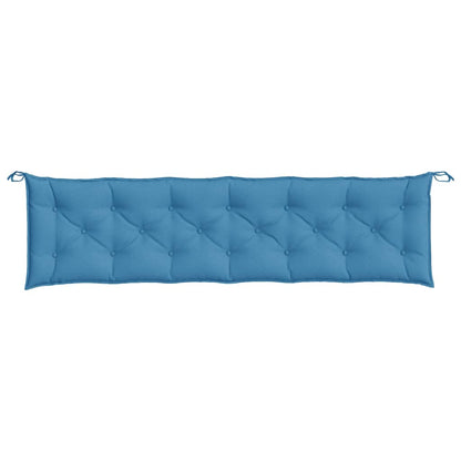 vidaXL Coussins de banc de jardin lot de 2 bleu mélangé tissu