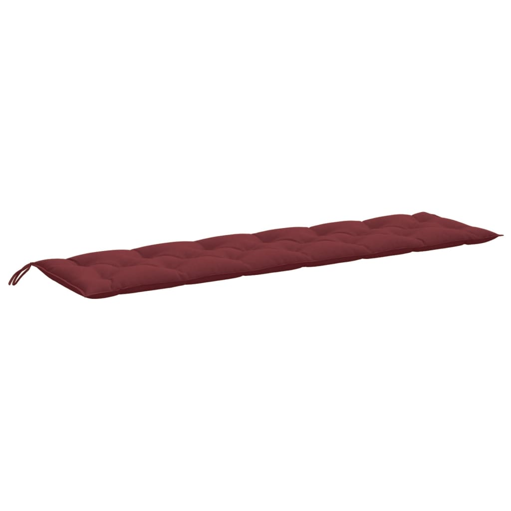 vidaXL Coussins de banc de jardin lot de 2 rouge bordeaux mélangé