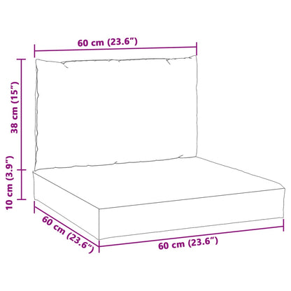vidaXL Coussins de palette lot de 2 anthracite mélangé tissu