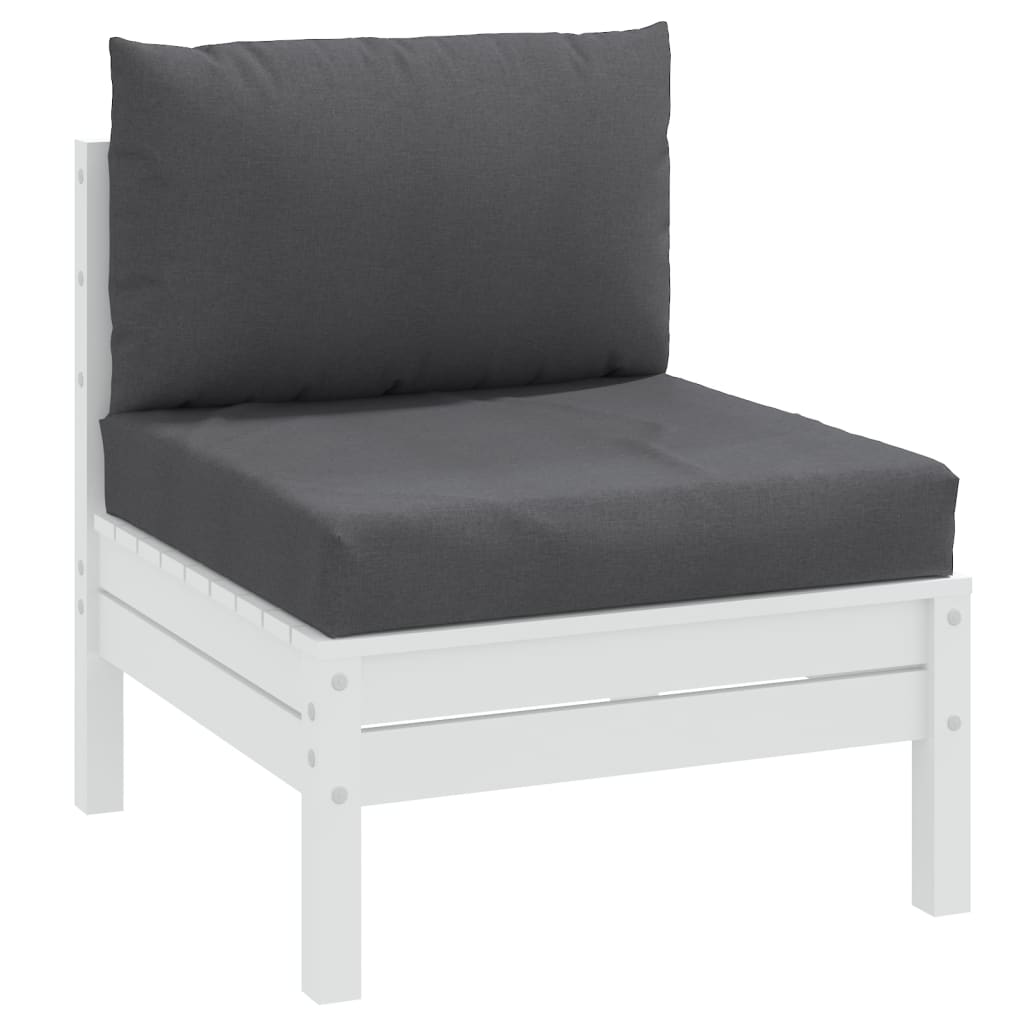 vidaXL Coussins de palette lot de 2 anthracite mélangé tissu
