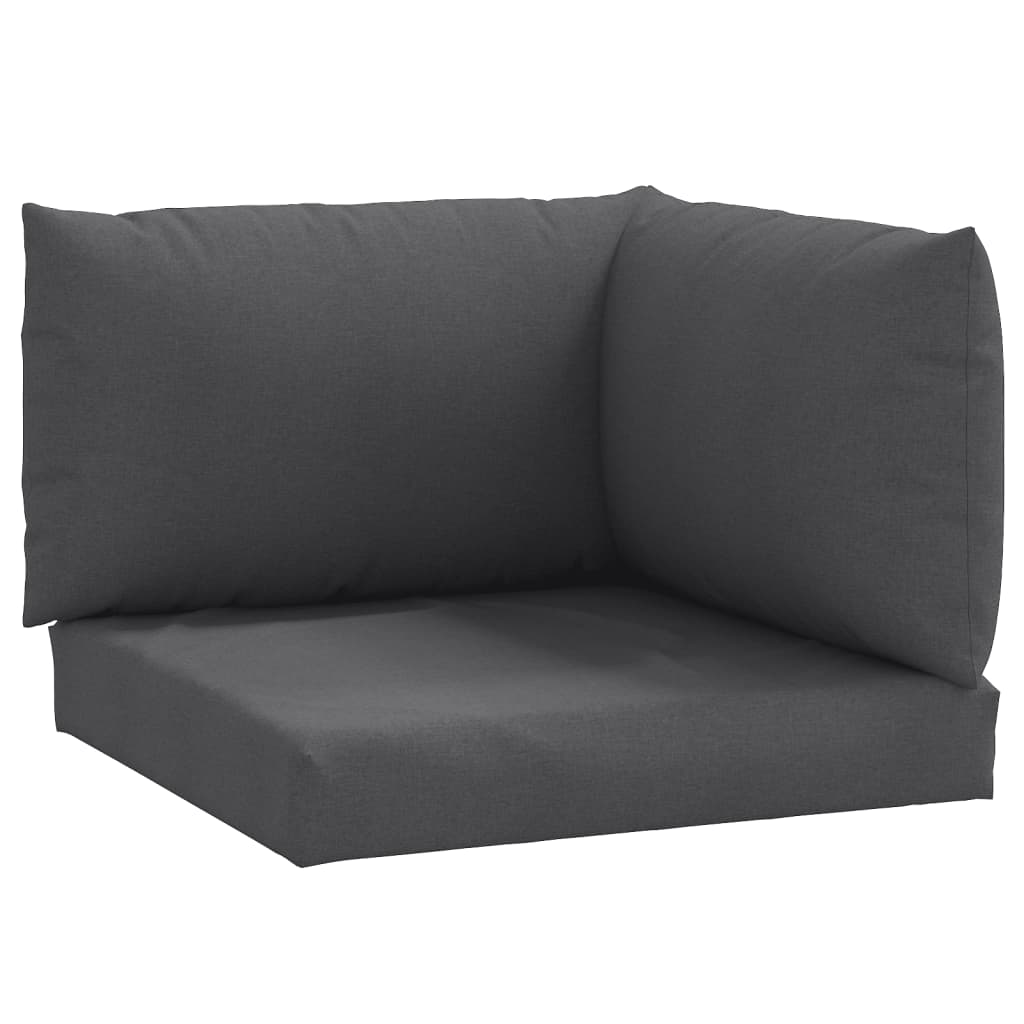 vidaXL Coussins de palette lot de 3 anthracite mélangé tissu