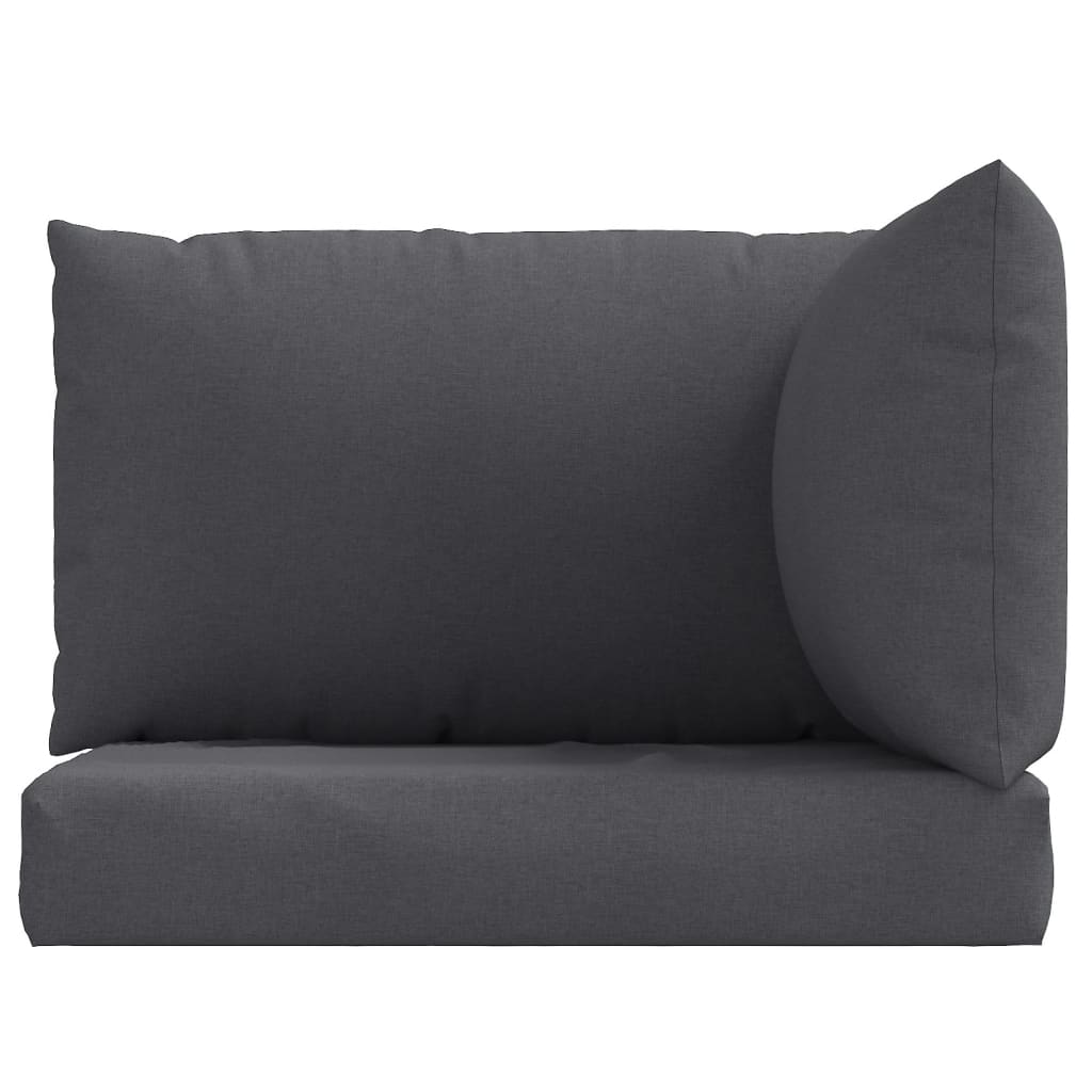 vidaXL Coussins de palette lot de 3 anthracite mélangé tissu