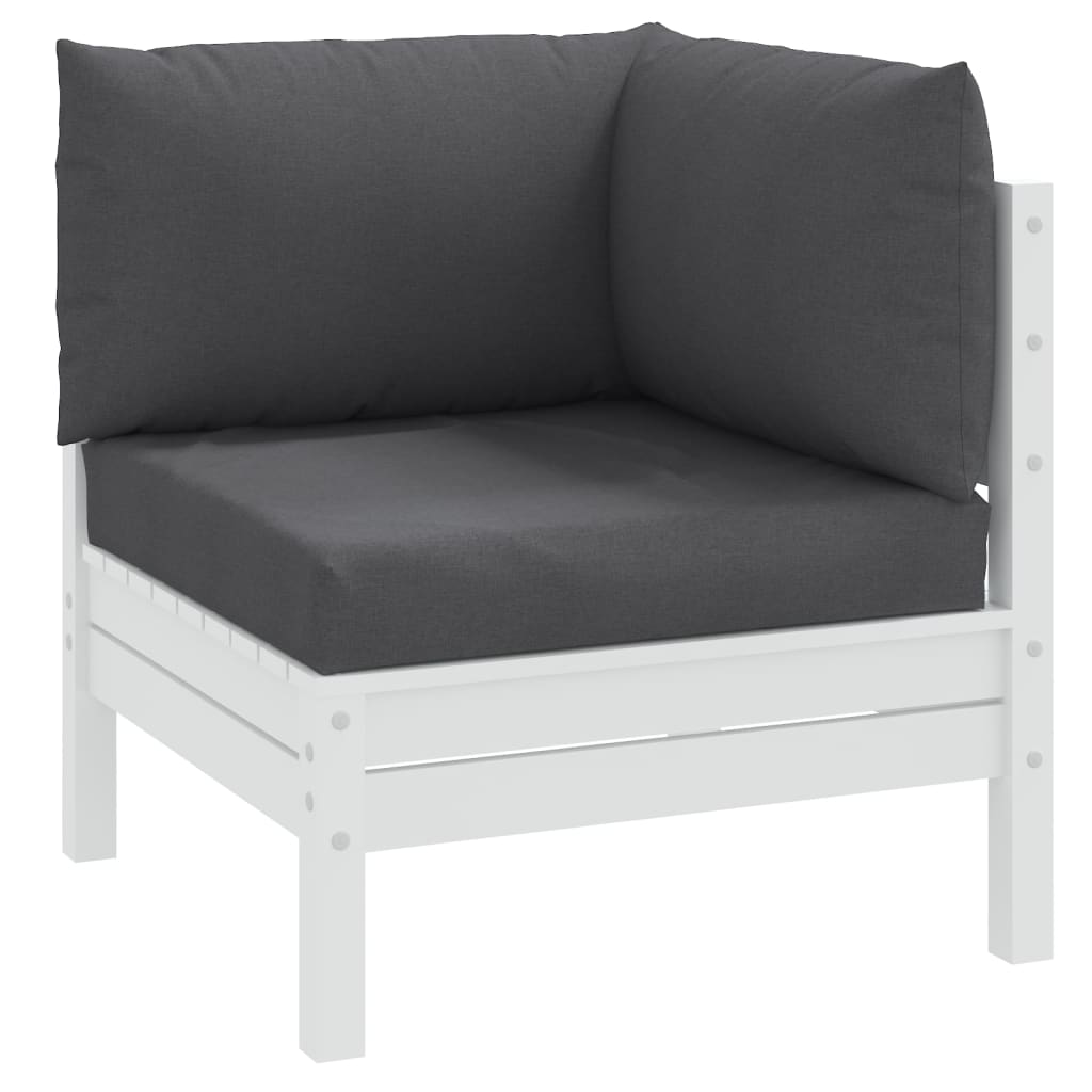 vidaXL Coussins de palette lot de 3 anthracite mélangé tissu