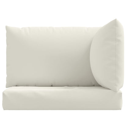 vidaXL Coussins de palette lot de 3 crème mélangé tissu