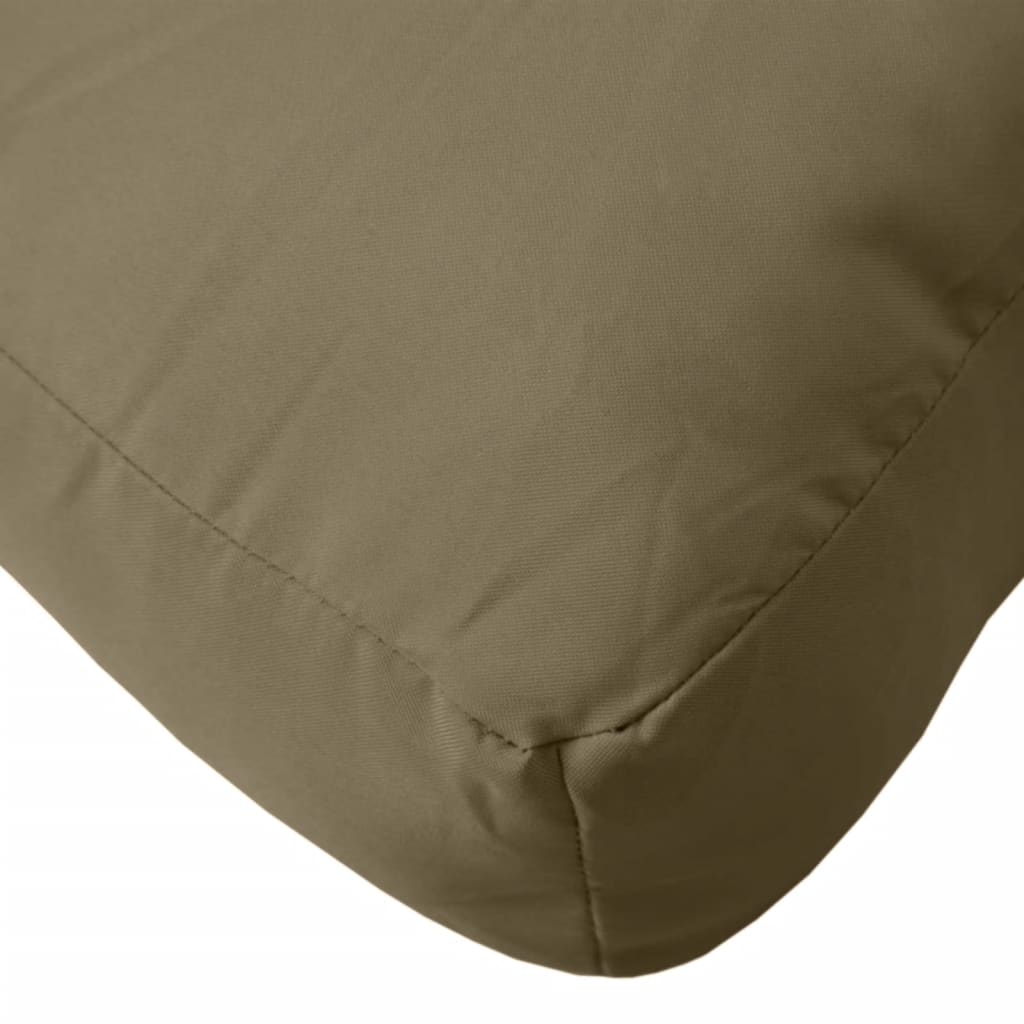 vidaXL Coussin de palette taupe mélangé 60x60x10 cm tissu