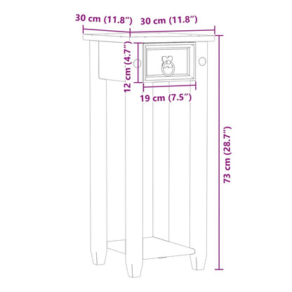 vidaXL Support pour plantes Corona 30x30x73 cm bois de pin massif