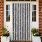 vidaXL Rideau anti-mouches gris et noir 100x220 cm chenille