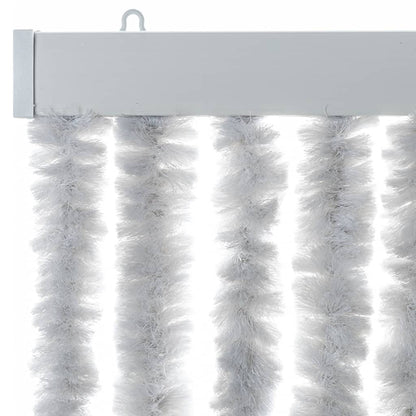 vidaXL Rideau anti-mouches gris 90x220 cm chenille