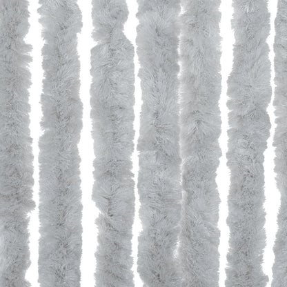 vidaXL Rideau anti-mouches gris 90x220 cm chenille