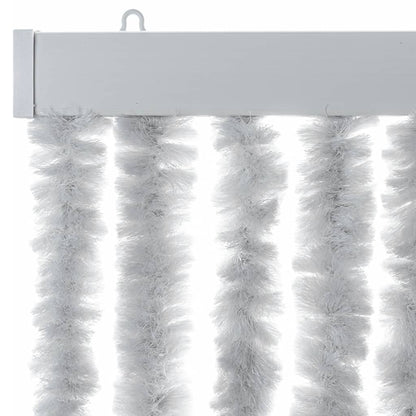 vidaXL Rideau anti-mouches gris 100x200 cm chenille
