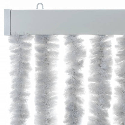 vidaXL Rideau anti-mouches gris 100x220 cm chenille