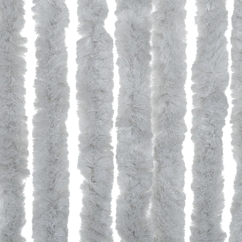 vidaXL Rideau anti-mouches gris 100x230 cm chenille