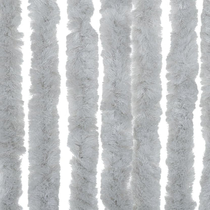 vidaXL Rideau anti-mouches gris 100x230 cm chenille