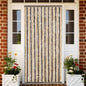 vidaXL Rideau anti-mouches marron foncé et beige 100x200 cm chenille