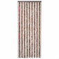 vidaXL Rideau anti-mouches beige et marron clair 100x200 cm chenille