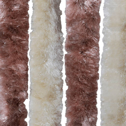 vidaXL Rideau anti-mouches beige et marron clair 100x230 cm chenille