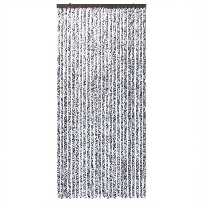 vidaXL Rideau anti-mouches marron et beige 100x200 cm chenille