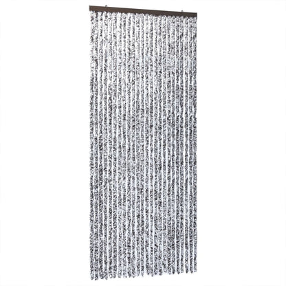 vidaXL Rideau anti-mouches marron et beige 100x230 cm chenille