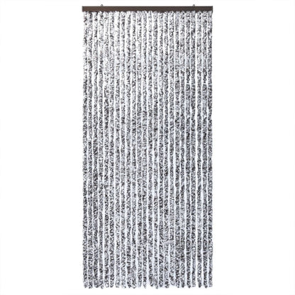 vidaXL Rideau anti-mouches marron et beige 100x230 cm chenille