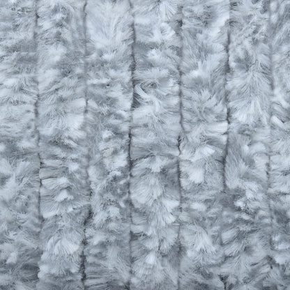vidaXL Rideau anti-mouches blanc et gris 100x200 cm chenille