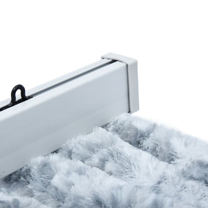 vidaXL Rideau anti-mouches blanc et gris 100x230 cm chenille