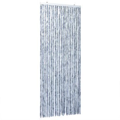 vidaXL Rideau anti-mouches argenté 100x230 cm chenille
