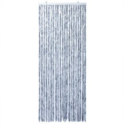 vidaXL Rideau anti-mouches argenté 100x230 cm chenille