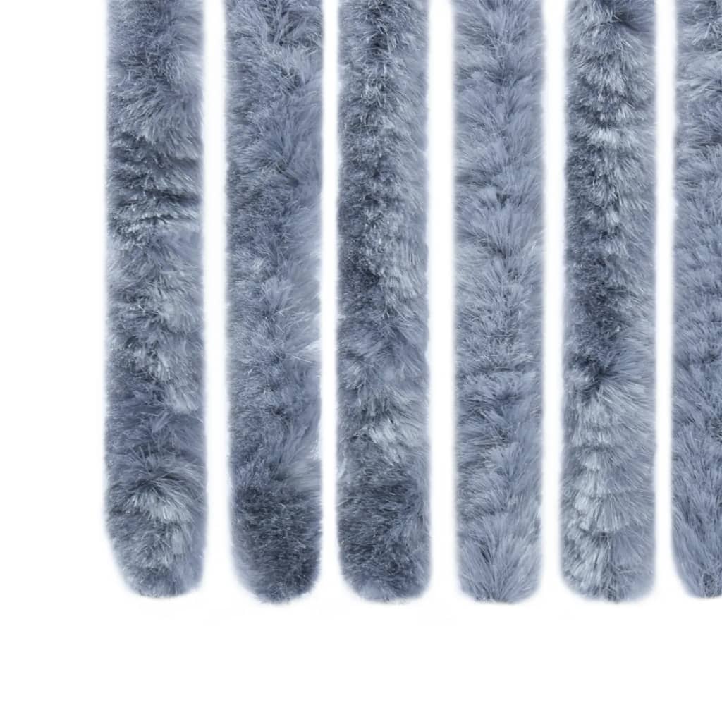vidaXL Rideau anti-mouches argenté 100x230 cm chenille