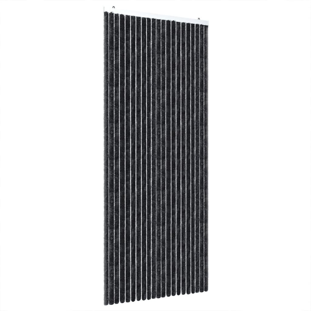 vidaXL Rideau anti-mouches anthracite 100x200 cm chenille