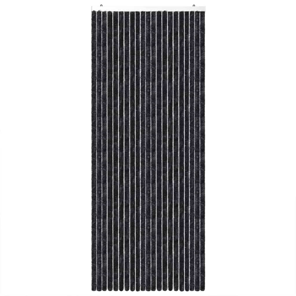 vidaXL Rideau anti-mouches anthracite 100x200 cm chenille