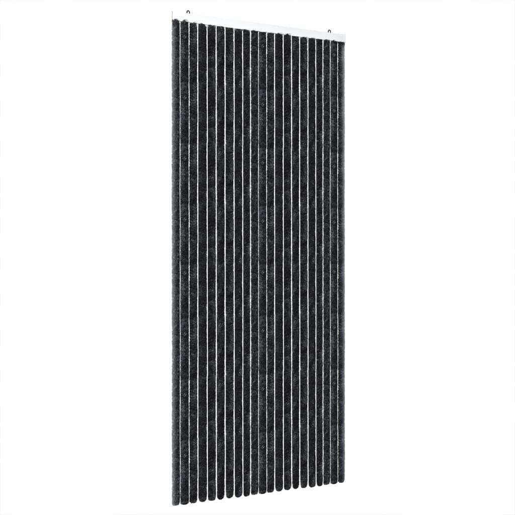 vidaXL Rideau anti-mouches anthracite 100x230 cm chenille